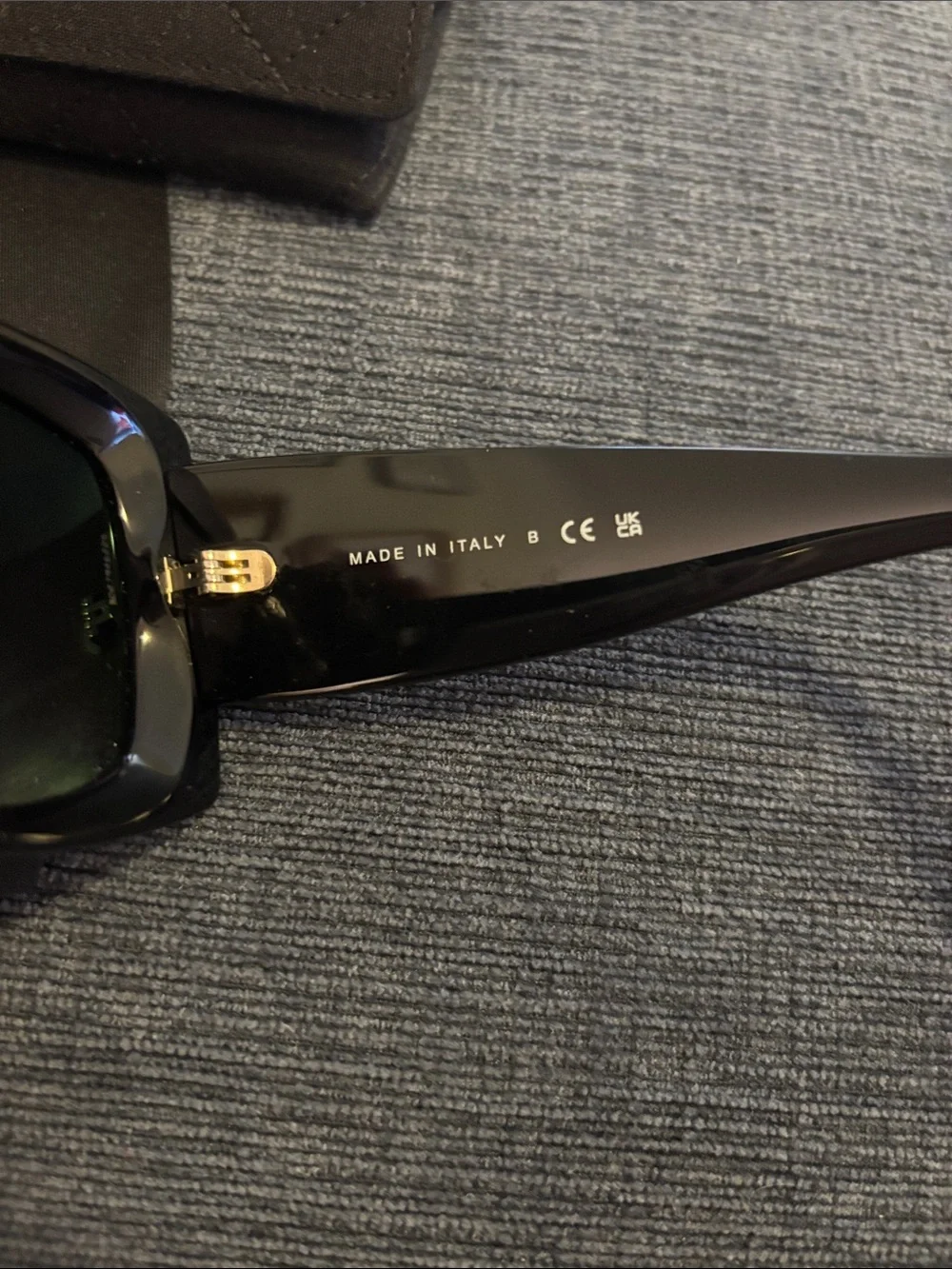CHANEL Black Acetate Rectangle Sunglasses with Pearl, Gold CC Logo Pearl 5480-H
